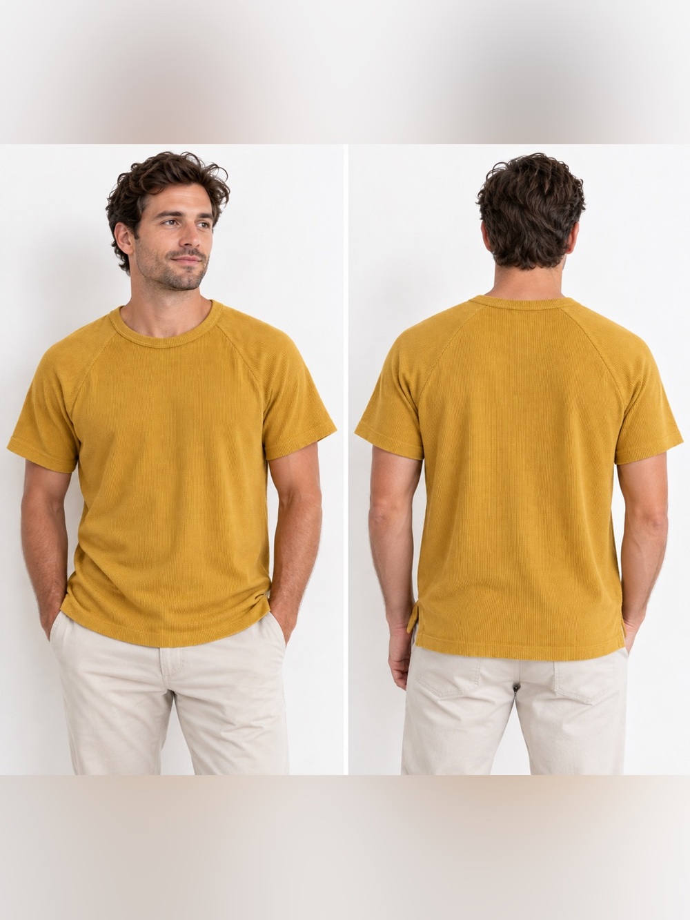 Fanmail Mustard Ribbed Short Sleeve Top - Picture 3 of 4